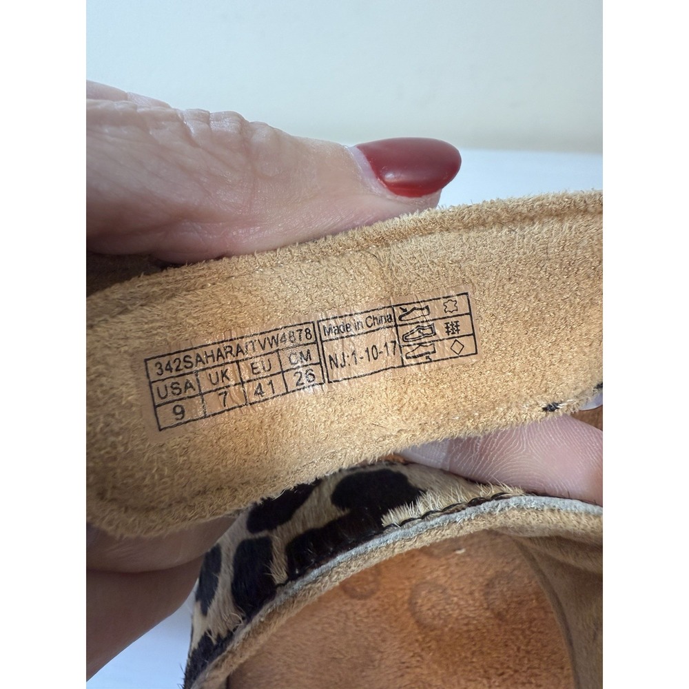 Vionic Elnora Sahara Sandal Womens Size 9  Leopard Calfhair Orthotic NWOT - Picture 5 of 5